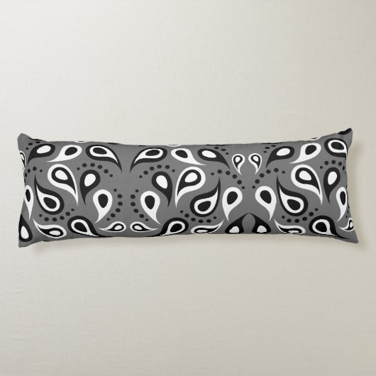 coussin gris paisley (Dos)