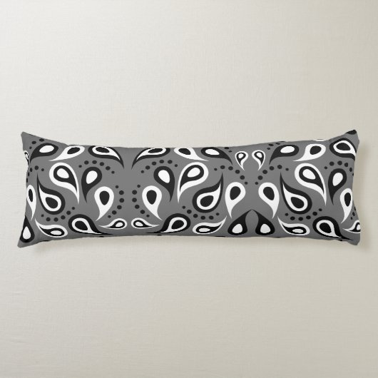coussin gris paisley (Devant)
