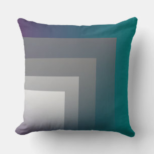 Coussin gris pourpre turquoise