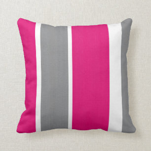 Coussin Gris rose chaud et Gris blanc Gris moderne