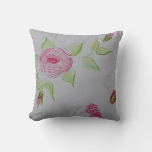 Coussin Gris rose et vert