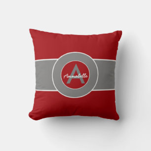 Coussin Gris rouge