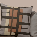 Coussin Gris Taupe et Brown foncé Conception géométrique<br><div class="desc">L'oreiller moderne est doté d'une motif géométrique gris taupe et brun foncé, avec de riches touches de sienne. Cette conception géométrique abstraite moderne est construite sur des combinaisons de rectangles répétés, qui sont superposés et entrelacés pour former un motif artistique intéressant. Un coussin moderne neutre décoratif pour votre chambre ou...</div>