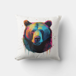 Coussin Grizzly Oear Amateurs Pop Art Big Grizzly Ours
