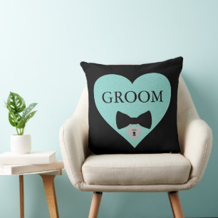Coussin GROOM & BRIDE Fête de la Fête des mariées