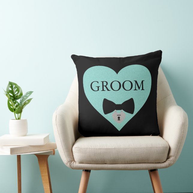 Coussin GROOM & BRIDE Fête de la Fête des mariées (Chaise)