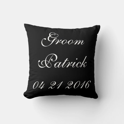Coussin Groom | MARIAGE (Recto)