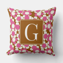 Groovy Daisy Toss - Marron, Rose Chaud & Blanc