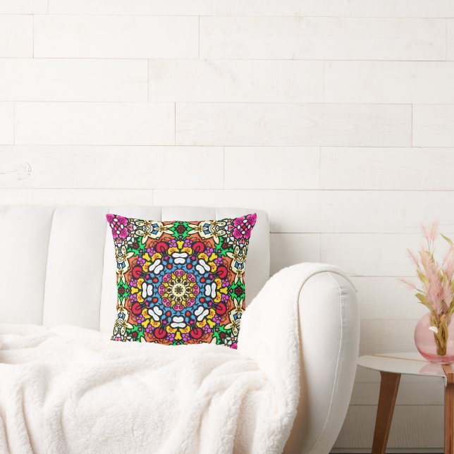 Coussin Groovy Funky Flower Power (Canapé)
