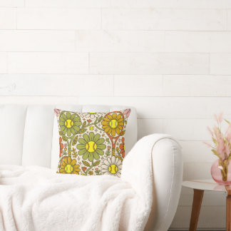 Coussin Groovy Retro Floral Tennis Flower Power