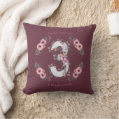 Coussin Gros 3ème anniversaire fille photo Collage Fleur r (Couverture)