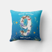 Coussin Gros 9e anniversaire Collage photo sous la mer (Verso)
