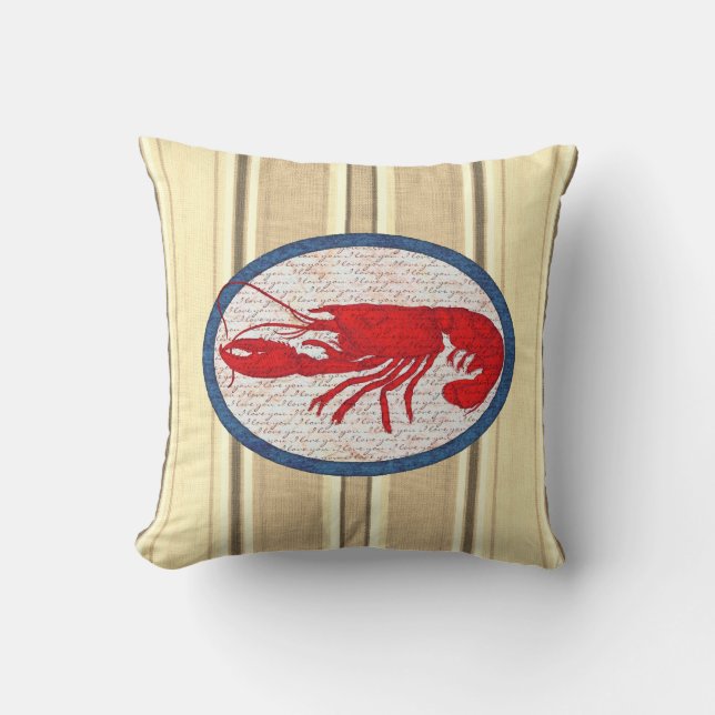 Coussin Gros homard de roche épineux (Recto)