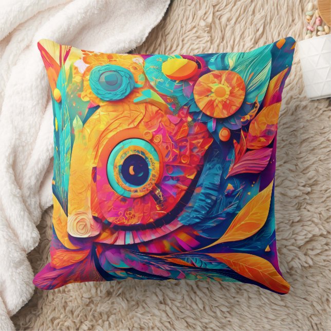 Coussin Gros plan De La Feuille En Forme D'Oeil (Couverture)