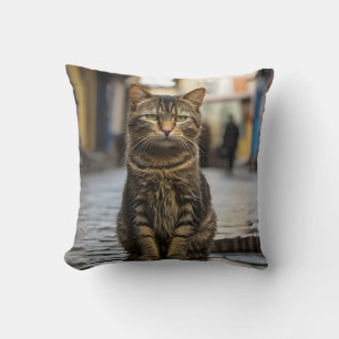 Coussin Gros Plan Du Chat Mélange N° 2