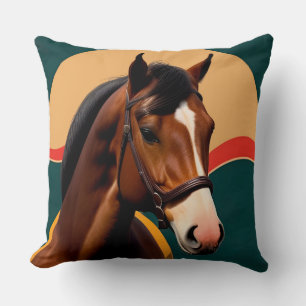 Coussin Gros plan d'un cheval élégant