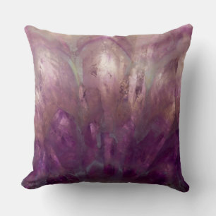 Coussin Gros plan d'une améthyste violette