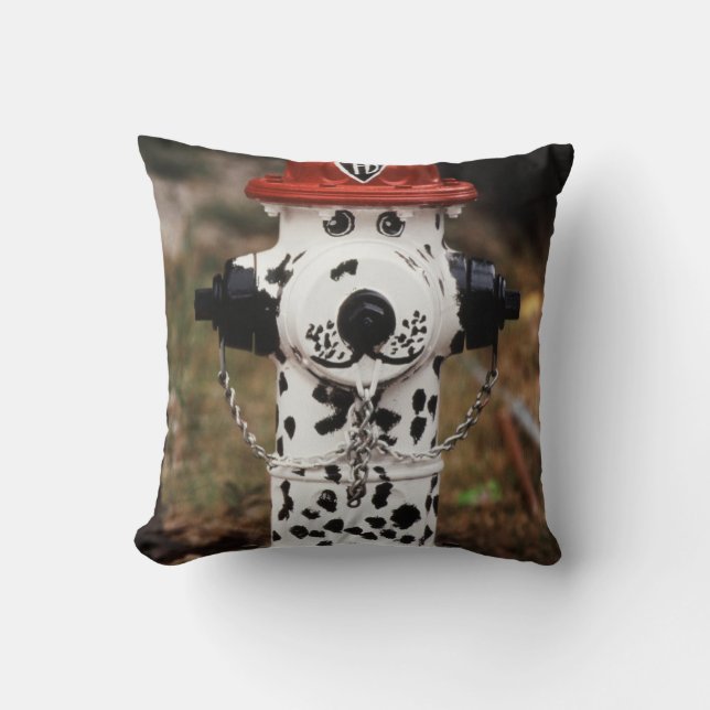 Coussin Gros plan d'une borne d'incendie (Recto)