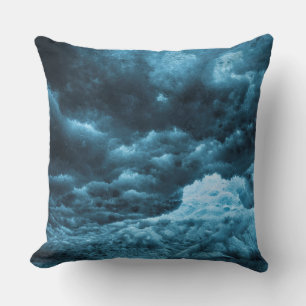 Coussin Gros plan sur de la glace bleue, Islande