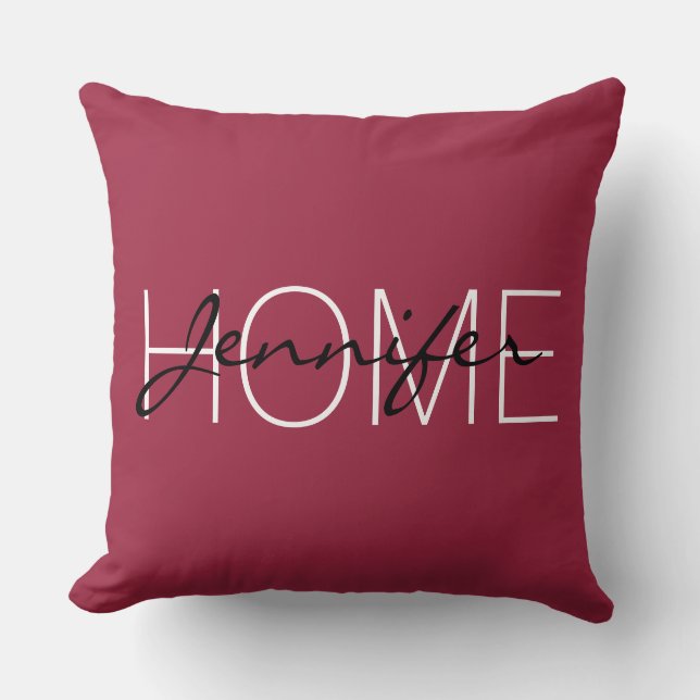 Coussin Gros plongeon o'ruby couleur maison monogramme (Recto)