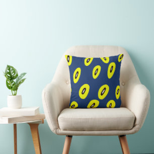Coussin Gros points jaunes