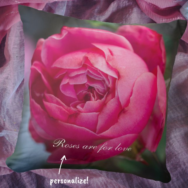 Coussin Grosse rose rose (Créateur téléchargé)