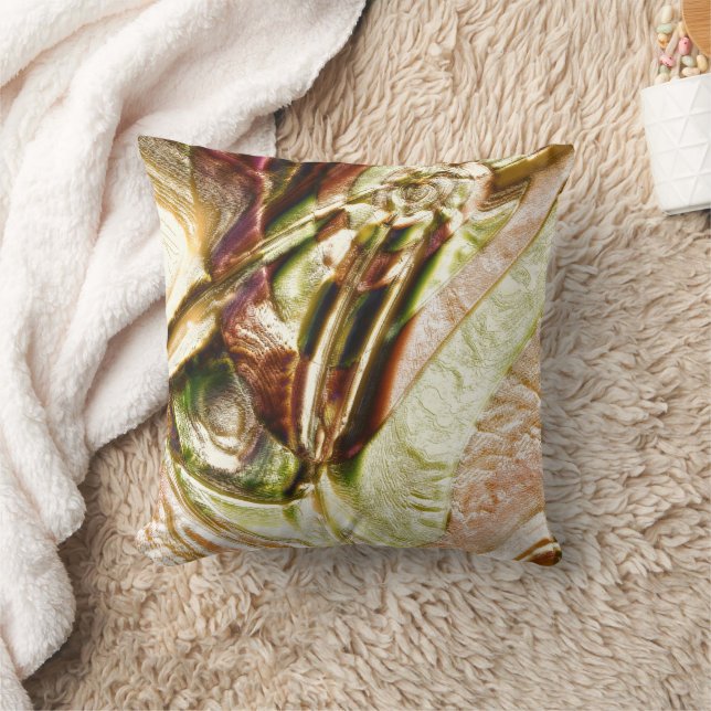 Coussin 'grossissement de la découpe de bois noué' rustiqu (Couverture)