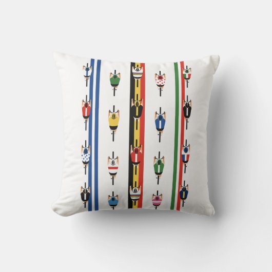 Coussin Groupe de cyclistes (Recto)