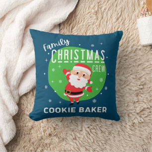 Coussin Groupe de famille Pajamas de fête de Noël Cookie B