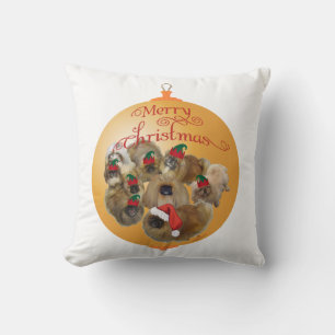 Coussin Groupe de Pékinois Ornement