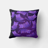 Coussin Groupe mignon pourpre Neon Kitten (Verso)