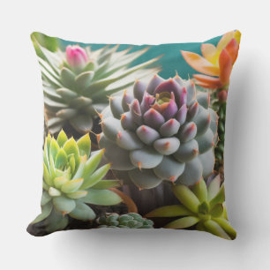 Coussin Groupement de cactus et succulents