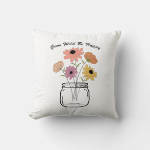 Coussin Grow Wild Be Happy : Embrassez la magie de la natu