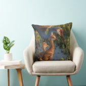 Coussin Grue du Canada avec poussins, Floride (Chaise)