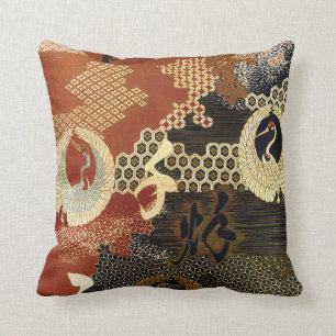 Coussin Grues orientales de danse