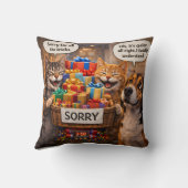 Coussin Grumpy cat pillow, cute apology gift cushion (Verso)