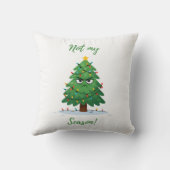 Coussin Grumpy Christmas Tree Cartoon – Funny "Not My Seas (Verso)