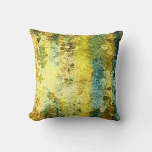 Coussin Grunge d'art motif floral vintage