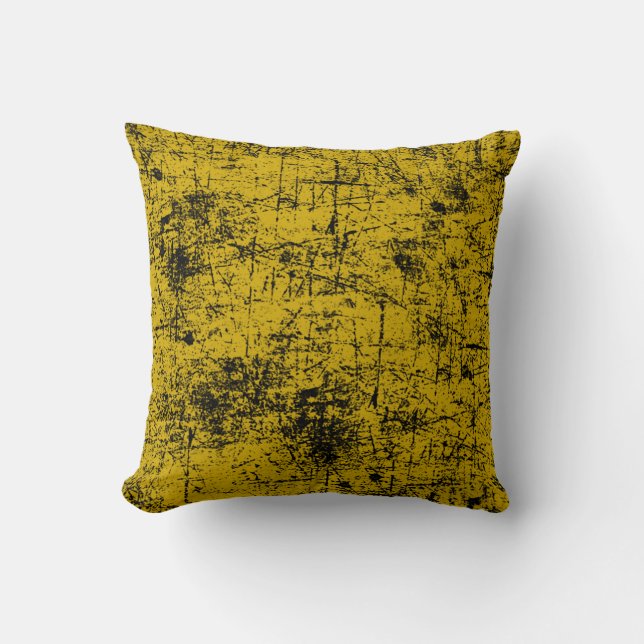 Coussin Grunge jaune (Recto)