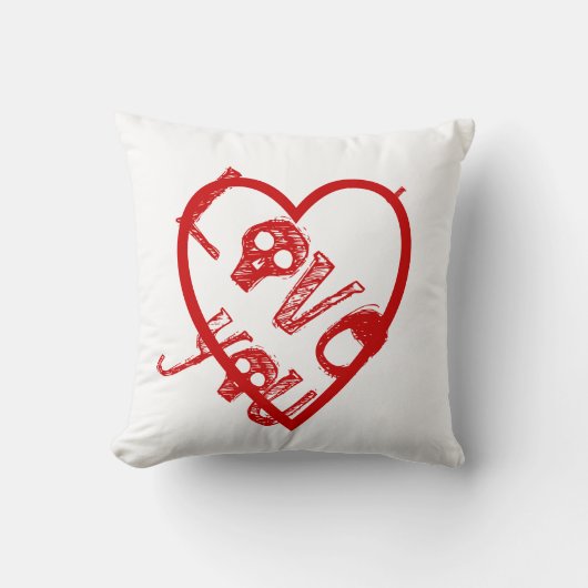 Coussin Grunge je t'aime pour la taie d'oreiller d'enfants (Recto)