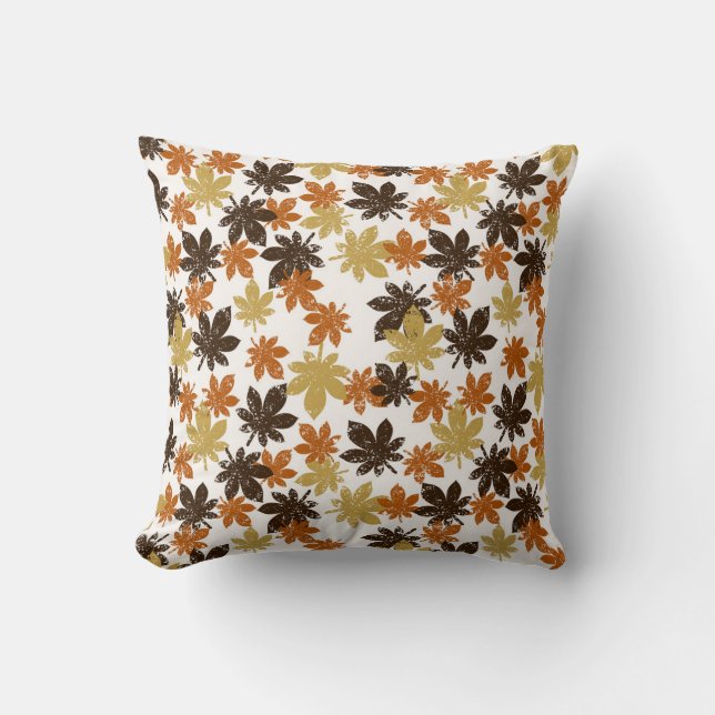 Coussin Grunge Leaf : Motif Arrière - plan sans couture. (Recto)