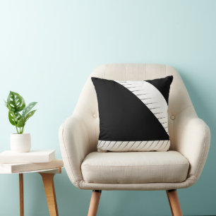 Coussin Grunge noir et blanc =