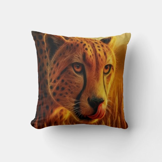 Coussin Guépard en maraude (Recto)