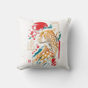 coussin guépard, guépard coloré, décoration guépar