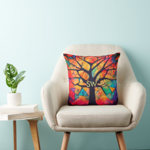 Coussin guérison géométrique entraîneur de yoga coloré ajo