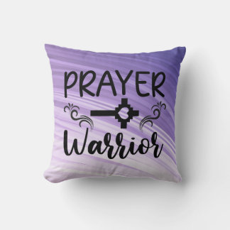 Coussin Guerrier de prière à dégradé violet