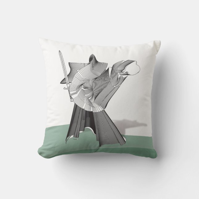 Coussin Guerrier Numérique (Recto)