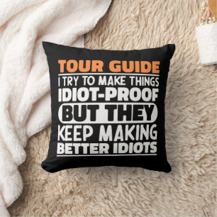 Coussin Guide Touristique J'essaie de Rendre les Choses Dr