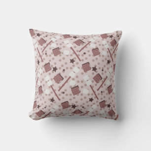 Coussin Guimauves pour S'mores de Camping Biscuits Feu de 