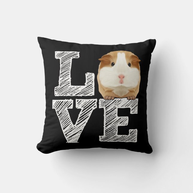 Coussin Guinée Cochon Love Rodent Wheek (Recto)